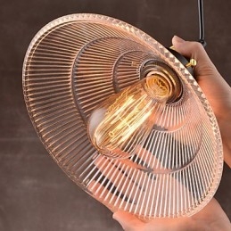 Lampadario mini moderno contemporaneo in metallo e vetro