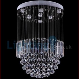 Lampadario a sospensione moderno in cristallo a goccia 7 luci LED 60 x 60 x 80 cm