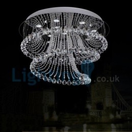 Lampadario a sospensione moderno in cristallo a goccia 80x80x80 cm LED