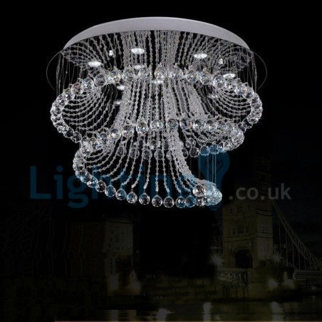 Lampadario a sospensione moderno in cristallo a goccia 80x80x80 cm LED