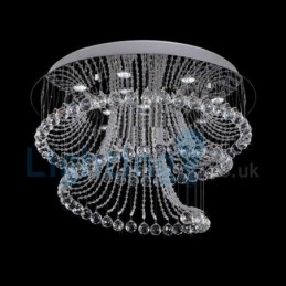 Lampadario a sospensione moderno in cristallo a goccia 80x80x80 cm LED