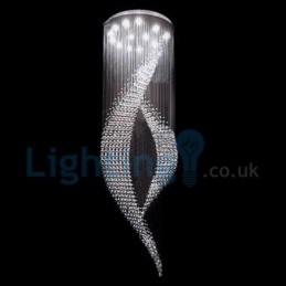 Lampadario moderno a sospensione in cristallo a goccia 13 LED 80x80x280 cm