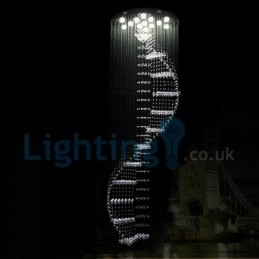 Lampadario a sospensione moderno in cristallo a goccia 80×80×200 cm 13 luci LED