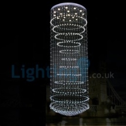 Lampadario a sospensione moderno in cristallo a goccia 100×100×300 cm 17 LED