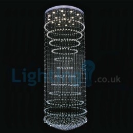 Lampadario a sospensione moderno in cristallo a goccia 100×100×300 cm 17 LED