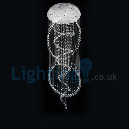 Lampadario moderno a sospensione in cristallo a goccia 80x80x200 cm 10 LED