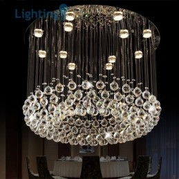 Lampadario moderno in cristallo effetto nido d'uccello duplex 80x80x60 cm