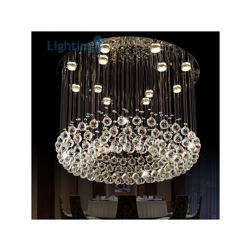Lampadario moderno in cristallo effetto nido d'uccello duplex 80x80x60 cm