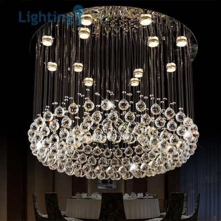 Lampadario moderno in cristallo effetto nido d'uccello duplex 80x80x60 cm