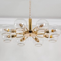Lampadario nordico moderno in vetro a 8 luci E14 Ø85 cm