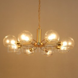 Lampadario nordico moderno in vetro a 8 luci E14 Ø85 cm