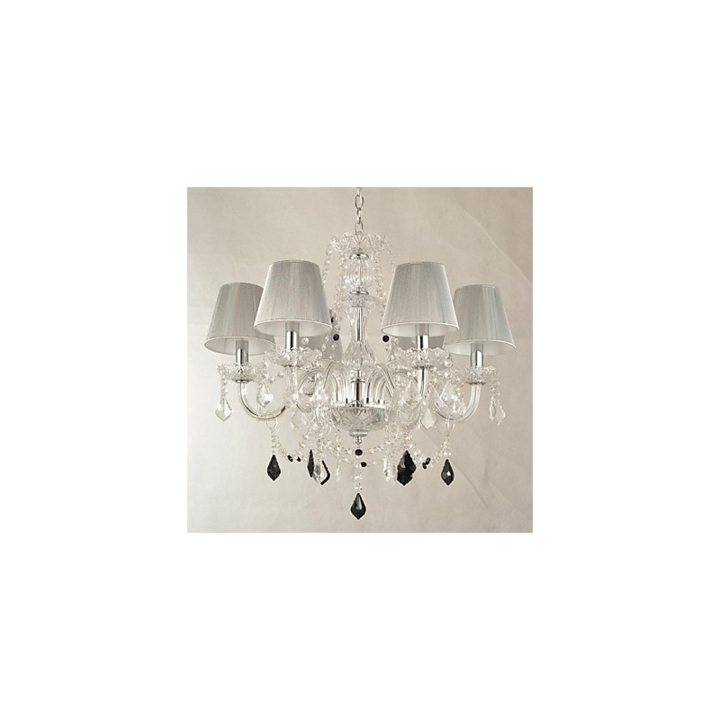 Lampadario di cristallo di lusso moderno 1 piano soggiorno 6 luci