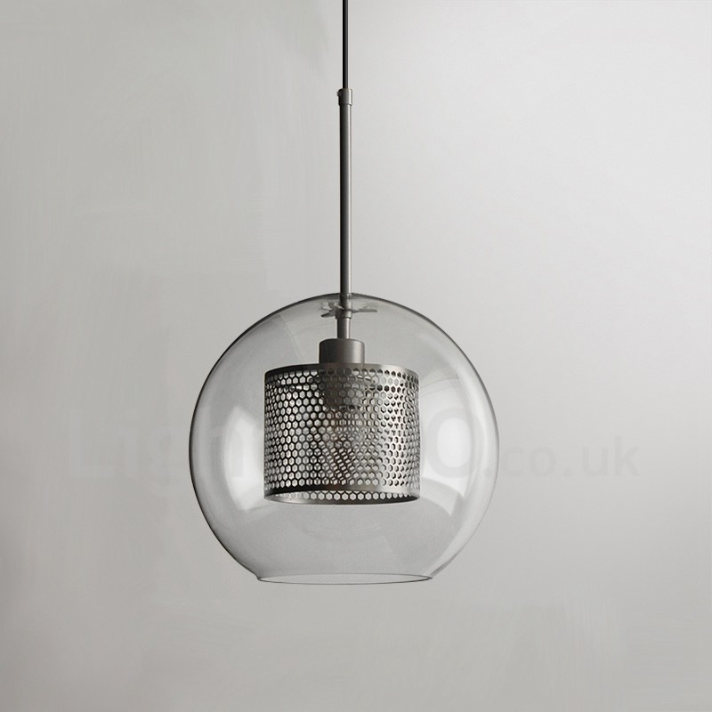 Lampada a sospensione in vetro stile nordico minimalista, 1 luce, E27