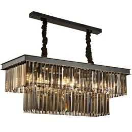 Lampada a sospensione retrò in cristallo E14 6/8/11 luci 60/80/100 cm 220V