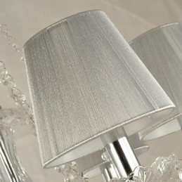 Lampadario di cristallo di lusso moderno 1 piano soggiorno 6 luci