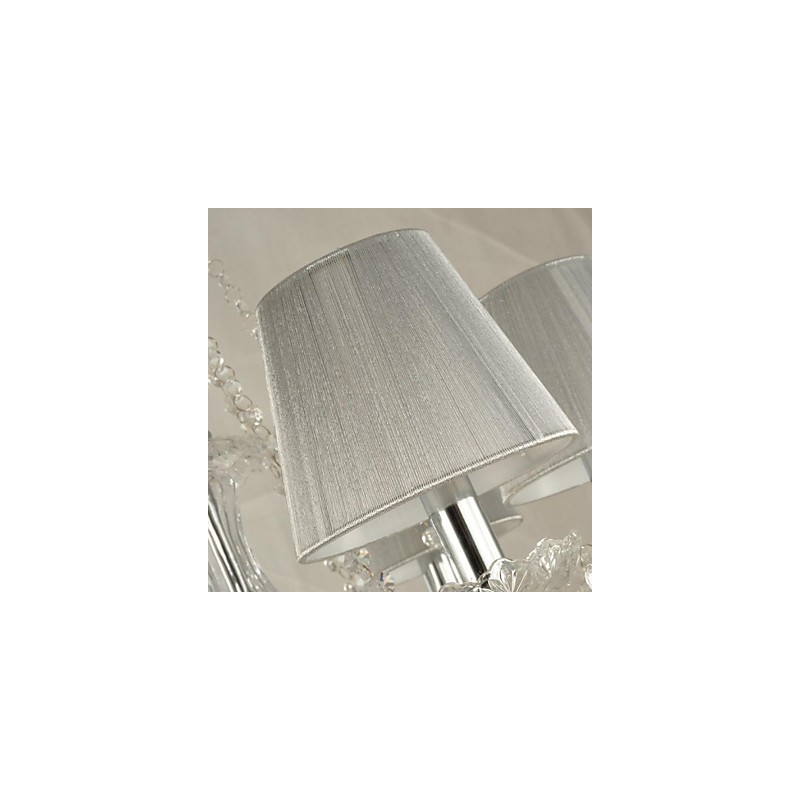 Lampadario di cristallo di lusso moderno 1 piano soggiorno 6 luci