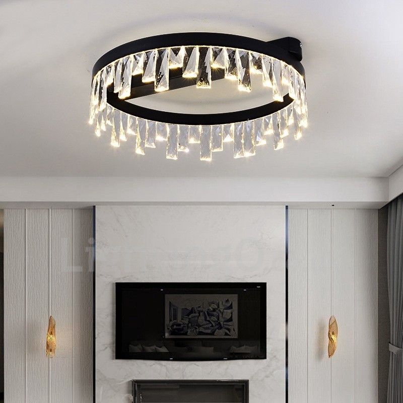 Lampada da soffitto circolare moderna in cristallo 50/60 cm