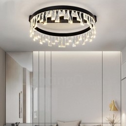 Lampada da soffitto circolare moderna in cristallo 50/60 cm
