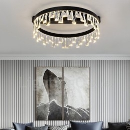 Lampada da soffitto circolare moderna in cristallo 50/60 cm
