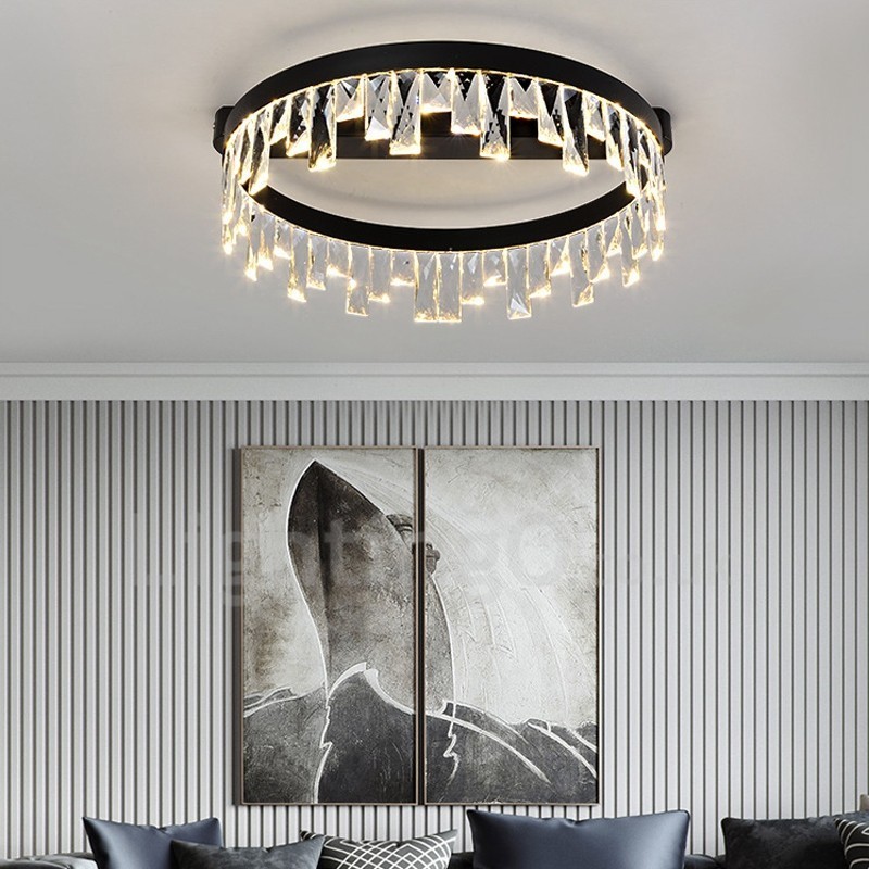Lampada da soffitto circolare moderna in cristallo 50/60 cm