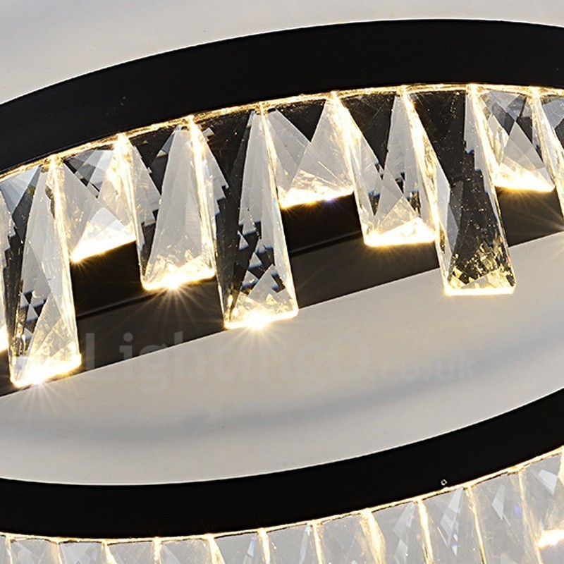 Lampada da soffitto circolare moderna in cristallo 50/60 cm