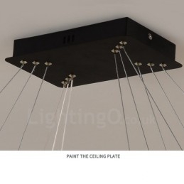 Lampada a sospensione rettangolare in cristallo stile nordico, regolabile 1,2 m, 220V