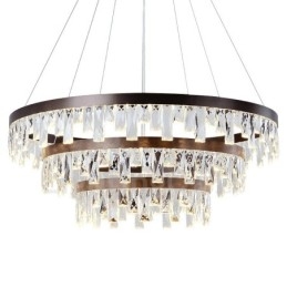 Lampada a sospensione circolare moderna in cristallo