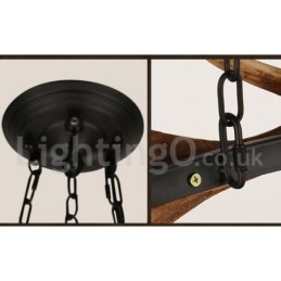 Lampadario rustico in corna di cervo a 6 luci E14, diametro 80 cm, altezza 80 cm