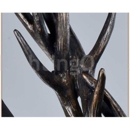Lampadario rustico vintage artistico a 6 luci in corna di cervo nere