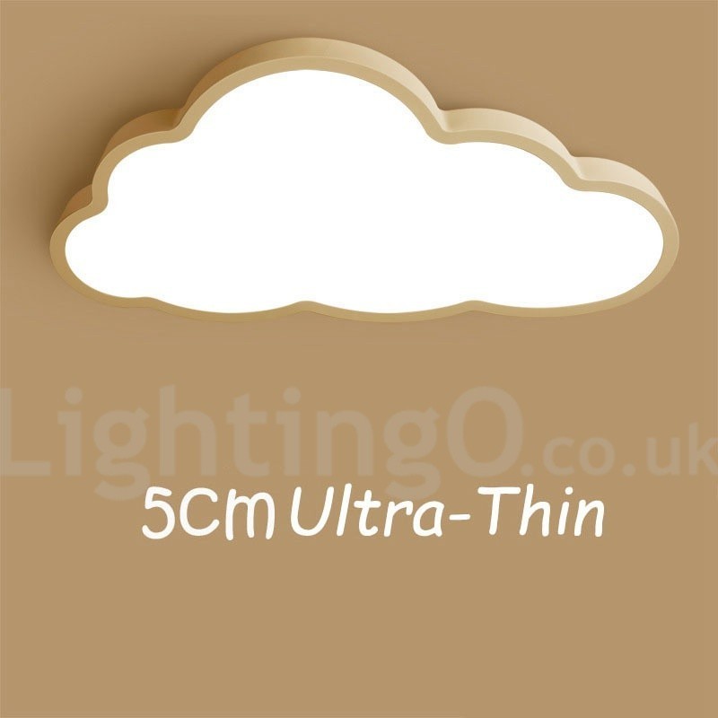 Plafoniera LED dimmerabile Ultra Thin Clouds con telecomando, paralume in acrilico, da soffitto o parete