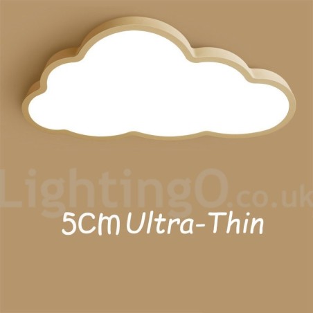 Plafoniera LED dimmerabile Ultra Thin Clouds con telecomando, paralume in acrilico, da soffitto o parete
