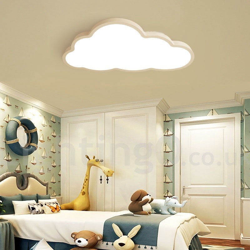 Plafoniera LED dimmerabile Ultra Thin Clouds con telecomando, paralume in acrilico, da soffitto o parete