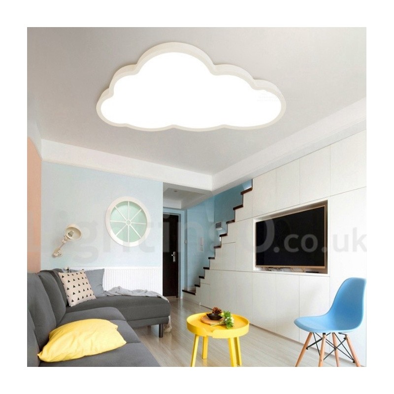Plafoniera LED dimmerabile Ultra Thin Clouds con telecomando, paralume in acrilico, da soffitto o parete