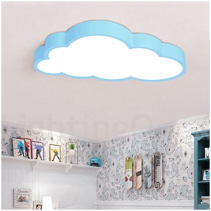 Plafoniera LED dimmerabile Ultra Thin Clouds con telecomando, paralume in acrilico, da soffitto o parete