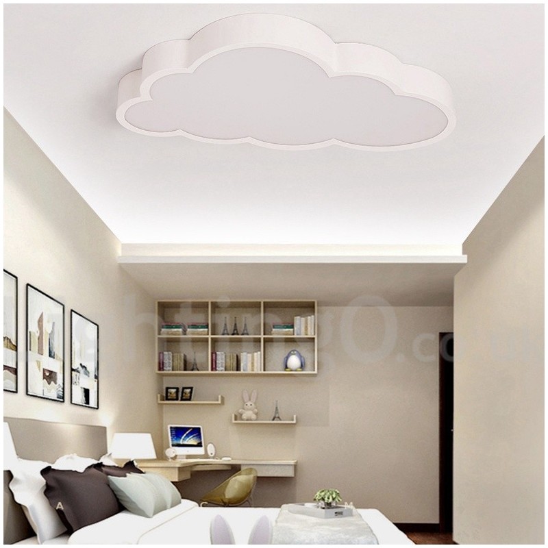 Plafoniera LED dimmerabile Ultra Thin Clouds con telecomando, paralume in acrilico, da soffitto o parete
