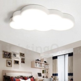 Plafoniera LED dimmerabile Ultra Thin Clouds con telecomando, paralume in acrilico, da soffitto o parete