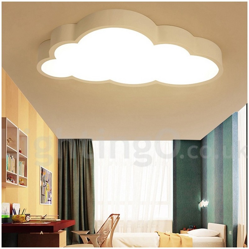 Plafoniera LED dimmerabile Ultra Thin Clouds con telecomando, paralume in acrilico, da soffitto o parete