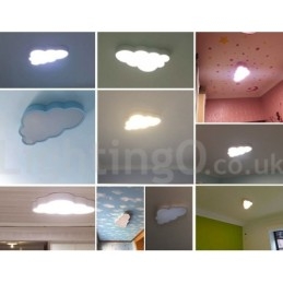 Plafoniera LED dimmerabile Ultra Thin Clouds con telecomando, paralume in acrilico, da soffitto o parete