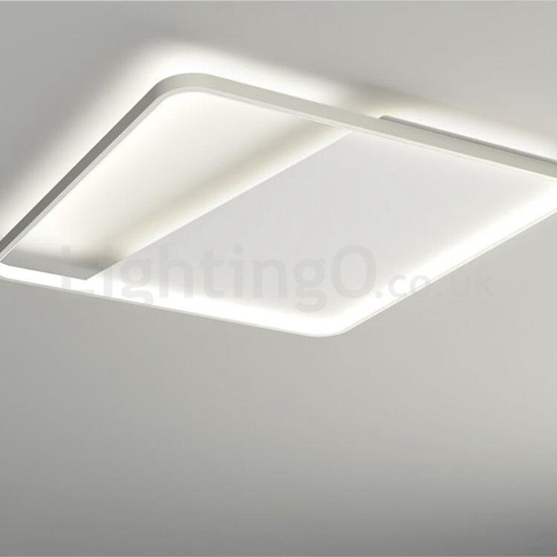 Plafoniera LED quadrata a filo in alluminio, ultra sottile 5 cm