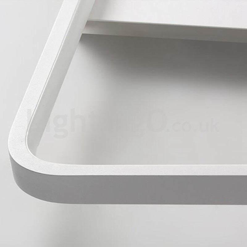 Plafoniera LED quadrata a filo in alluminio, ultra sottile 5 cm