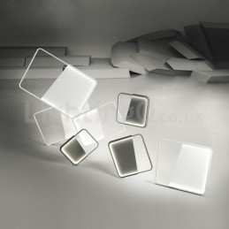 Plafoniera LED quadrata a filo in alluminio, ultra sottile 5 cm