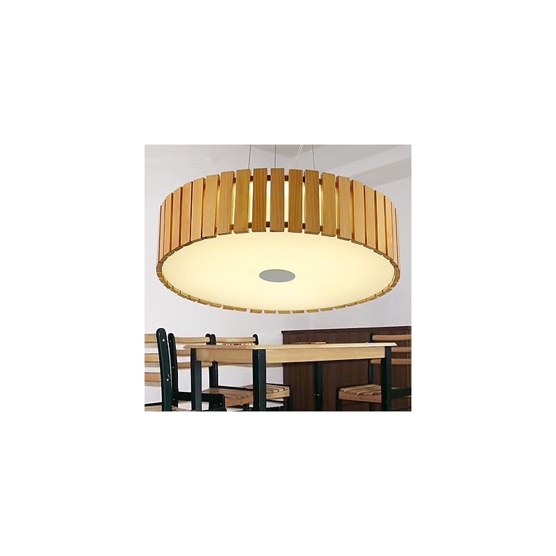 Lampadario mini a lanterna in legno e bambù