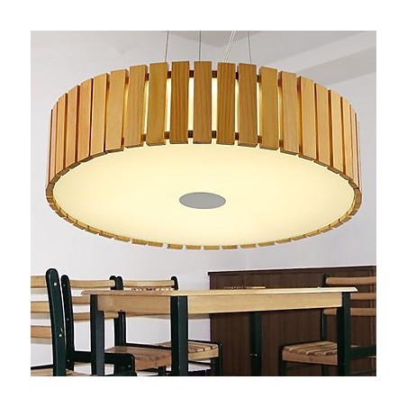 Lampadario mini a lanterna in legno e bambù