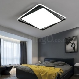 Plafoniera LED quadrata moderna nera bianca montaggio a filo