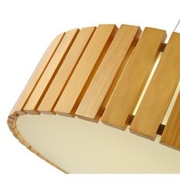 Lampadario mini a lanterna in legno e bambù