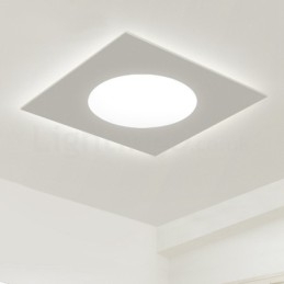 Plafoniera moderna quadrata sottile a filo 50 x 50 x 5,5 cm LED