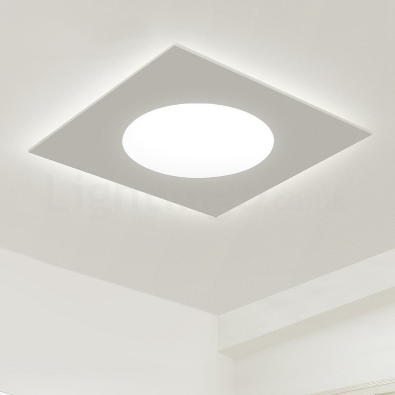 Plafoniera moderna quadrata sottile a filo 50 x 50 x 5,5 cm LED