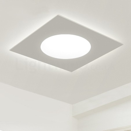 Plafoniera moderna quadrata sottile a filo 50 x 50 x 5,5 cm LED