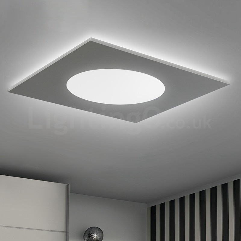 Plafoniera moderna quadrata sottile a filo 50 x 50 x 5,5 cm LED