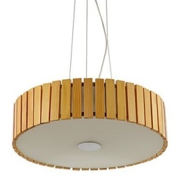 Lampadario mini a lanterna in legno e bambù